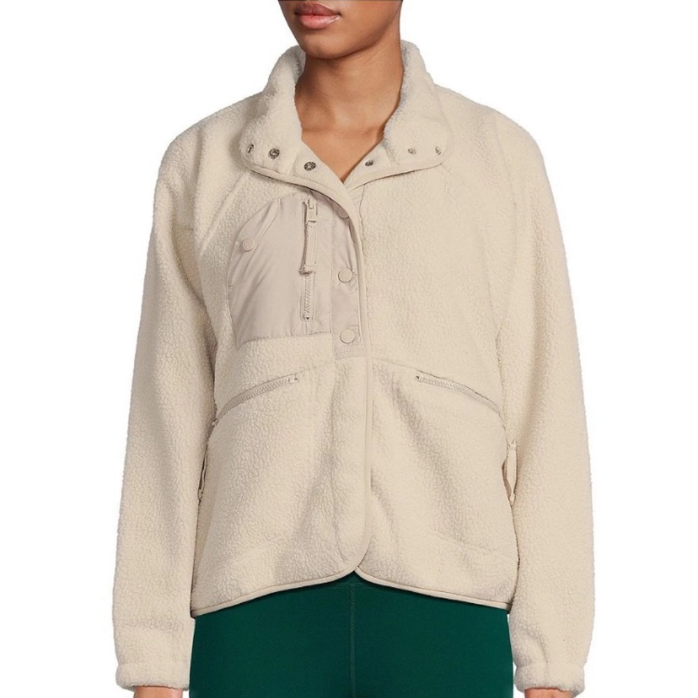 NWT Free People FP Movement Hit the Slopes Jacket in muted beige